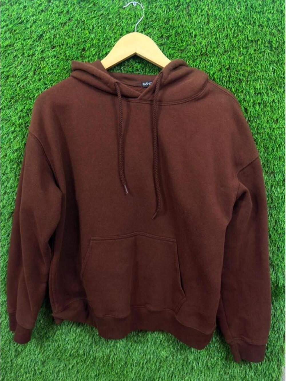 Fashion Nova Essential Pullover Hoodie Brown Size Small